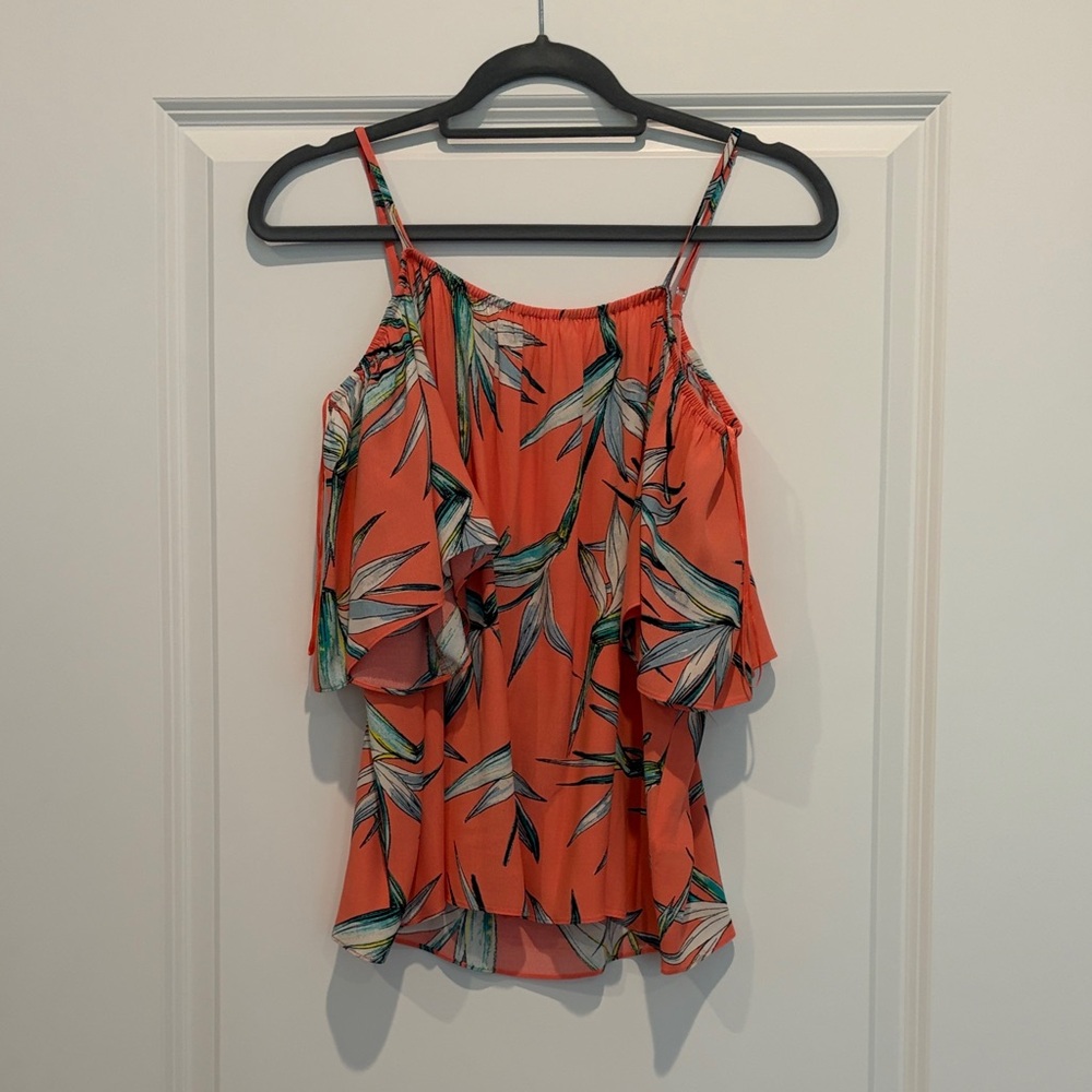 1. State Orange Leaf Print Camisole